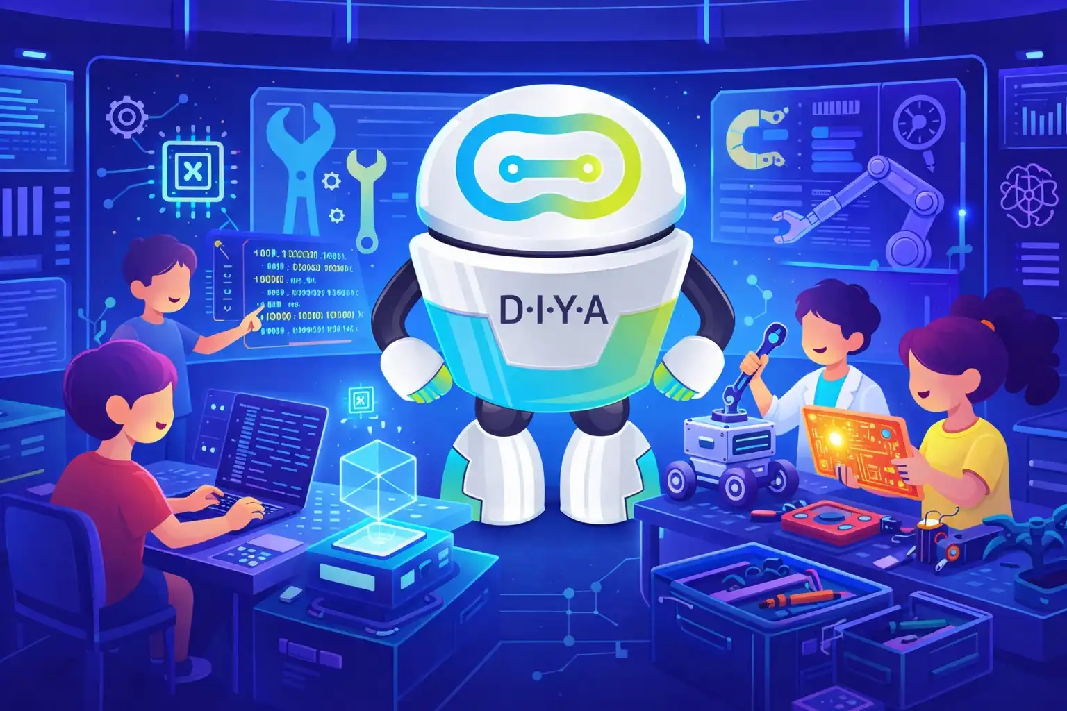 Coding & Robotics Illustration