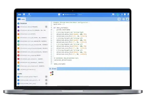 VEXcode Python and C++ Interface